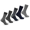 Minfot Strumpor Merinoull Randig Navy Mix 5-pack