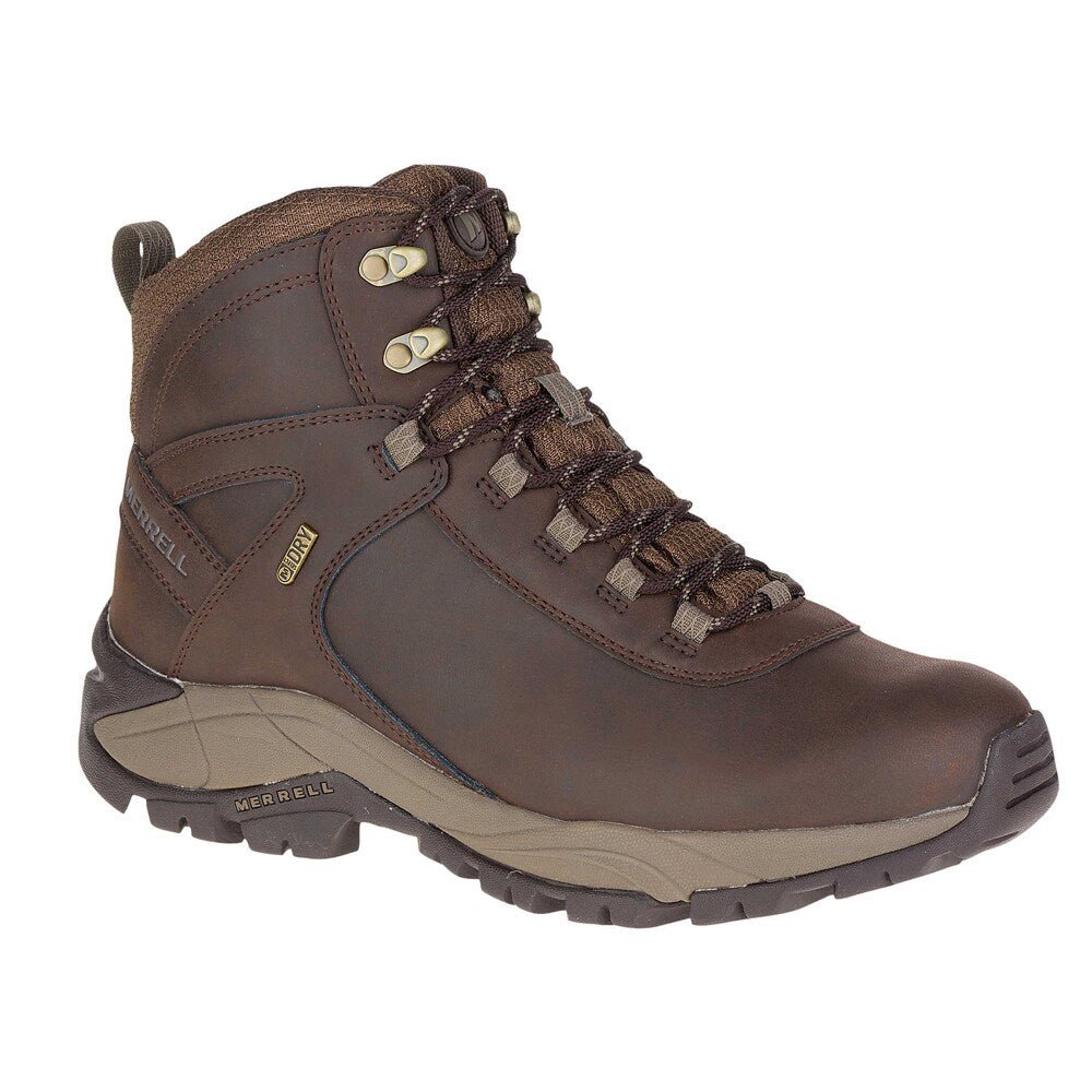 Merrell Vego Mid Leather Vattentäta promenadskor Herr Brun