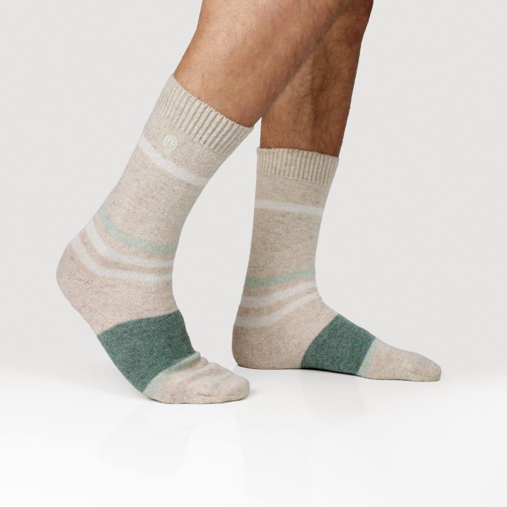 Minfot Ullstrumpor Strand Grön 2-pack