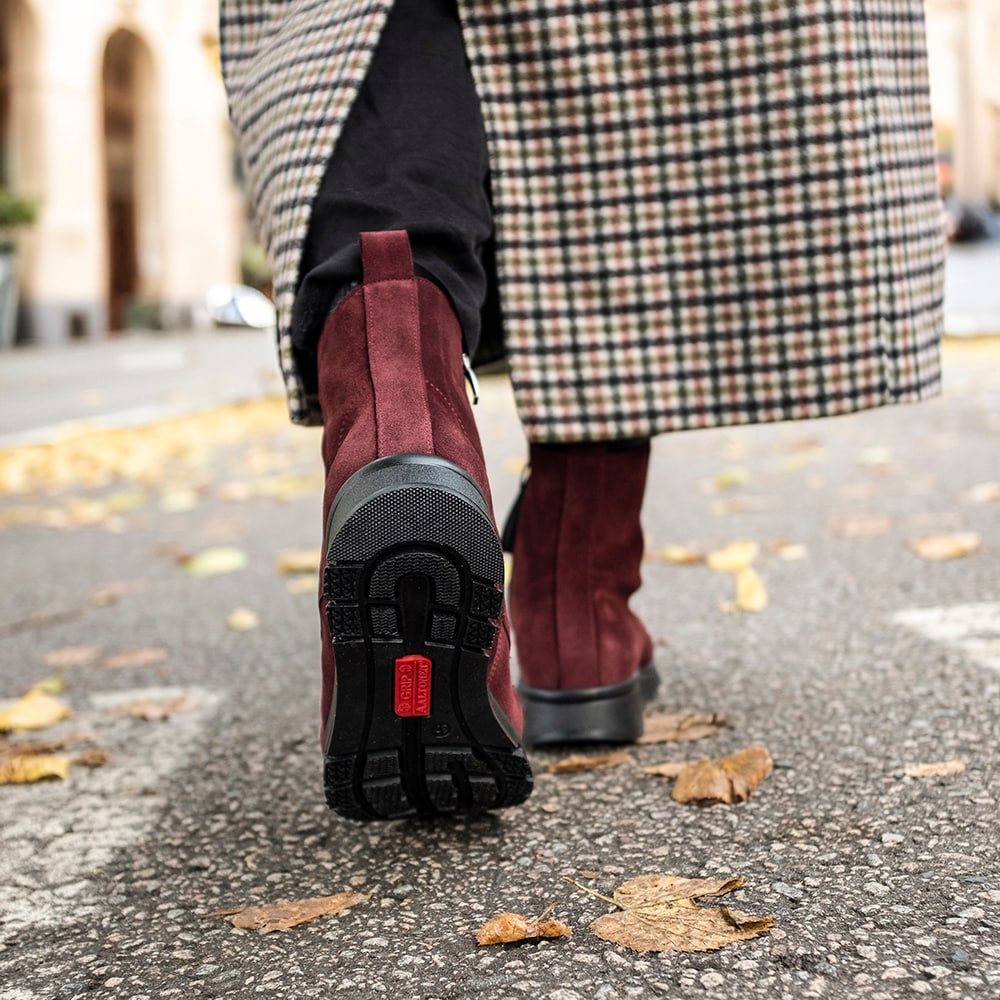 Minfot Aaltonen Vinterkängor Grip+ Kiitos Mocka Ull Bordeaux