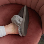 Minfot Lampaannahkatossut Slip on Duved pohjalla Stone