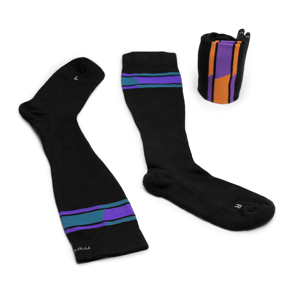 Minfot Sport Kompressionsstrumpor Lyocell Energy Svart 2-pack