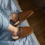 Minfot Lampaannahkatossut Slip on Myre pohjalla Chestnut