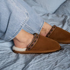 Minfot Lampaannahkatossut Slip on Myre pohjalla Chestnut