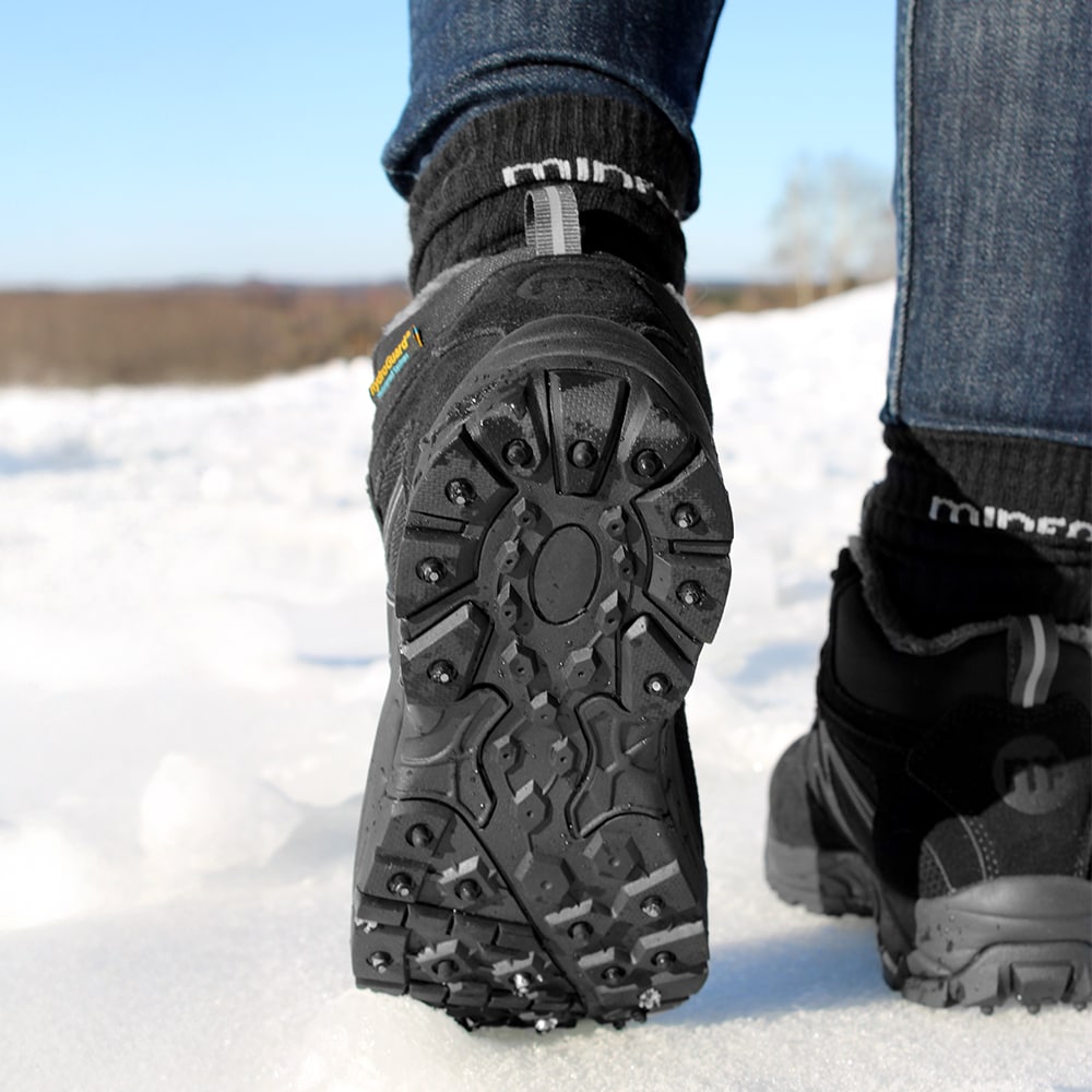 Minfot Snowgrip Nastakengät Vedenpitävä Musta
