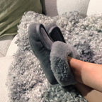 Minfot Fårskinnstofflor Sunne Grafit Grå Mocka