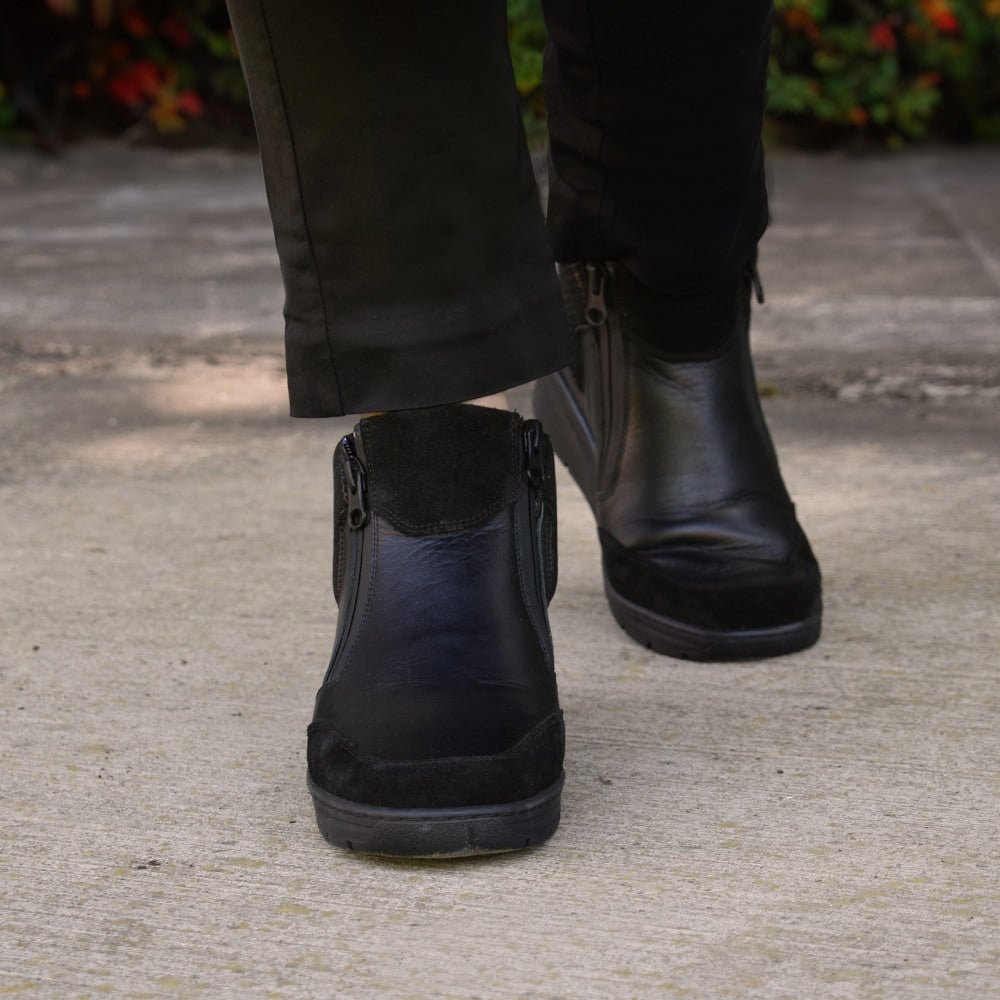 Minfot Hilma Boots med Dragkedja TEX-membran Svart