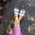 Minfot Softstep Sandaler Dam Biosandal 2-remmar Vit