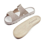 Minfot Abby Sandaler Dam Kardborre Taupe