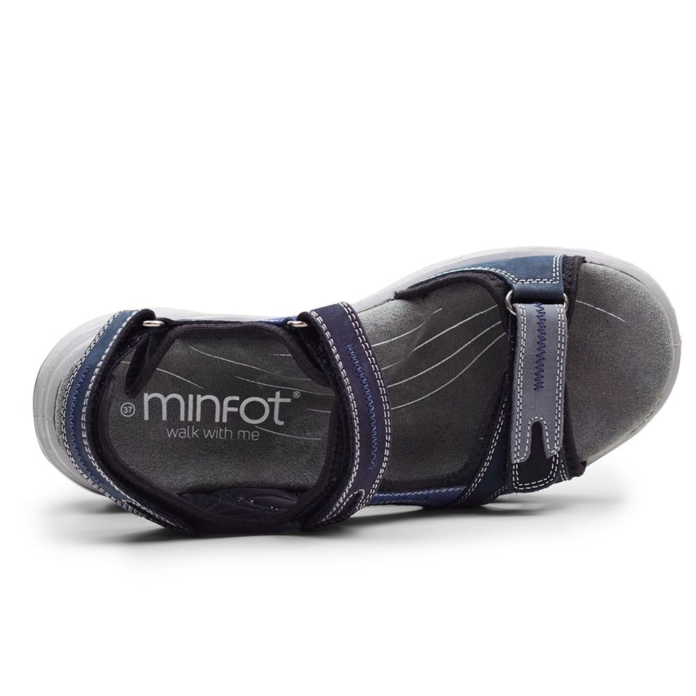 Minfot Sandhamn Sandaler Dam Nubuck Ocean Blue