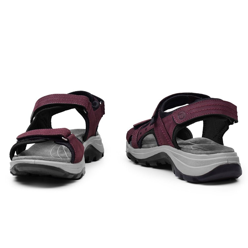 Minfot Sandhamn Sandaler Dam Nubuck Bordeaux