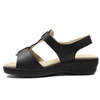 Suave Marilyn Sandaler Dam Extra Bred Skinn Svart