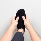 Minfot Sensitive Bambusukat Sneaker Mustat 5-pakkaus Tennarisukat