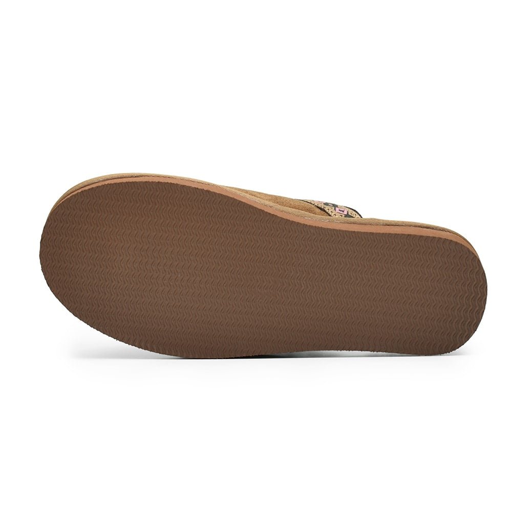 Minfot Fårskinnstofflor Slip-on Myre med sula Chestnut