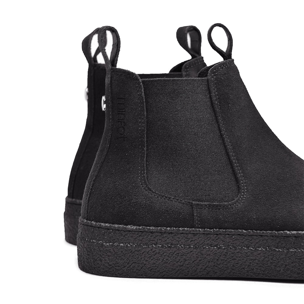 Minfot Chelsea Boots Visby Dam Mocka Svart