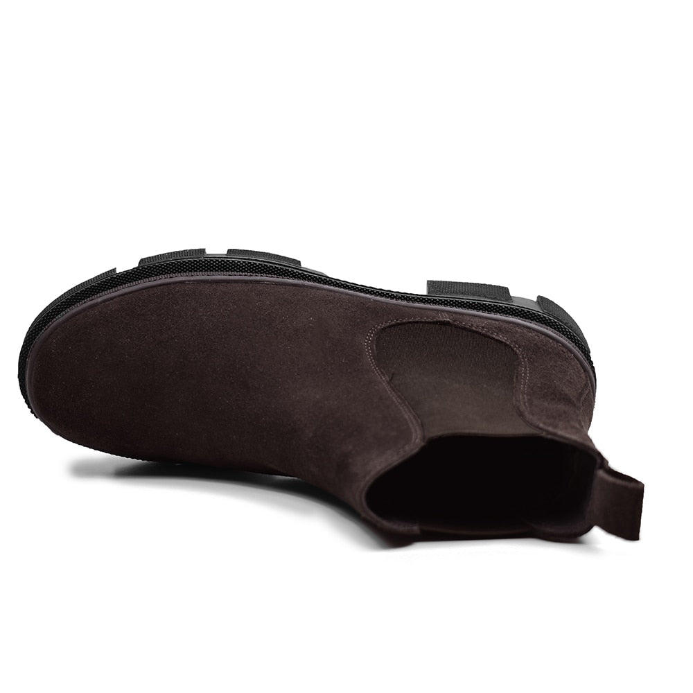 Minfot Chelsea Boots Oslo Mocka Mörkbrun