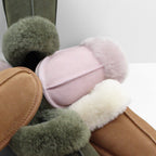 Minfot Lampaannahkatossut Slip on Duved pohjalla Rose