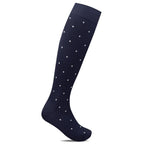 Minfot Stödstrumpor Bambu Prickig Navy 1-pack
