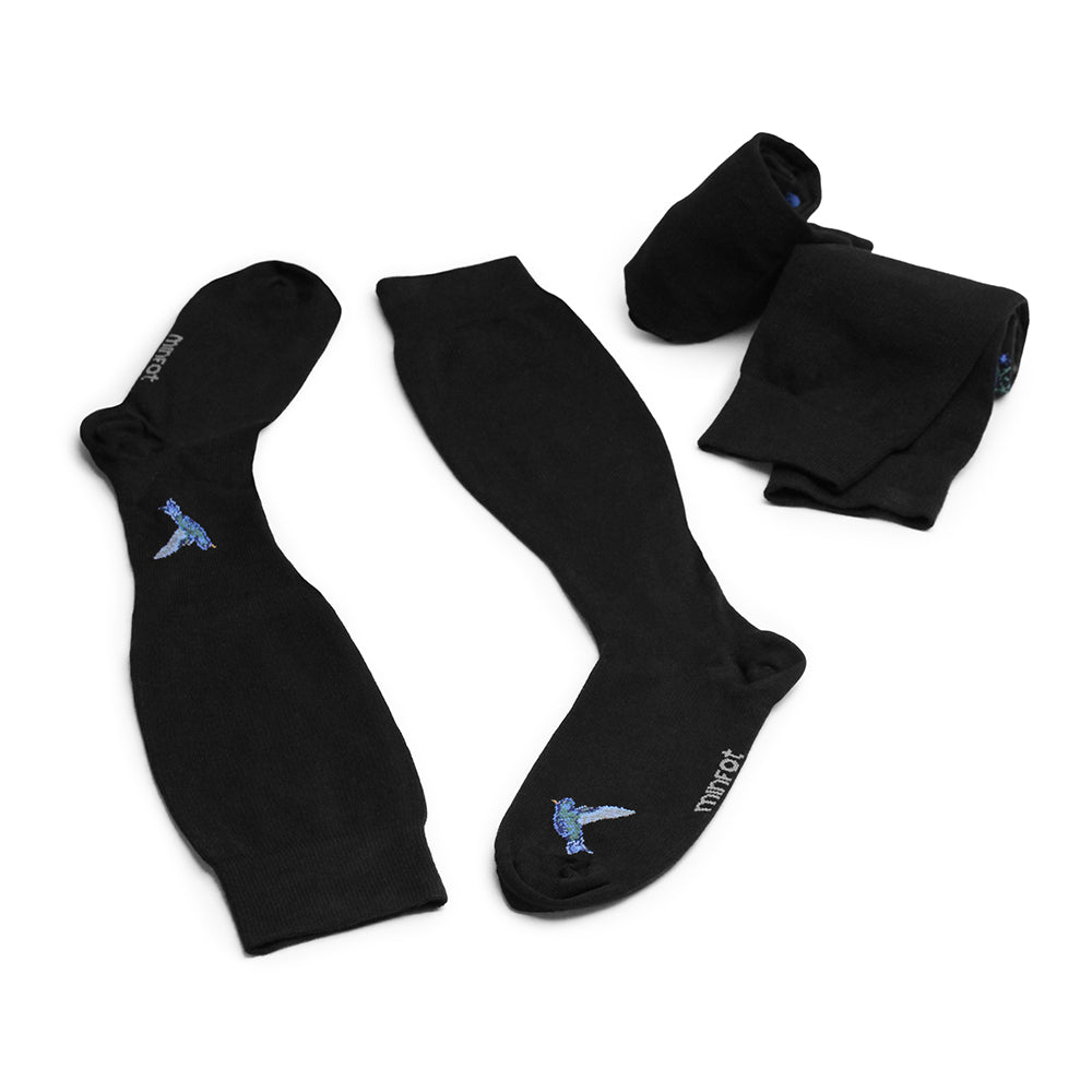 Minfot Flawless Stödstrumpor Eco Bomull Summernight Svart 3-pack