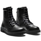 New Feet Mary Boots Snörning Dragkedja Svart