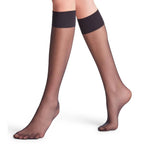 Falke Pure Matt Knästrumpor Dam Nylon 20 den Svart 1-pack