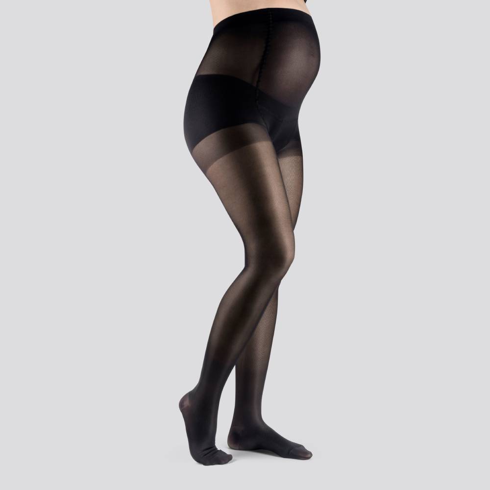 Mabs Stödstrumpbyxor Gravid Nylon Svart