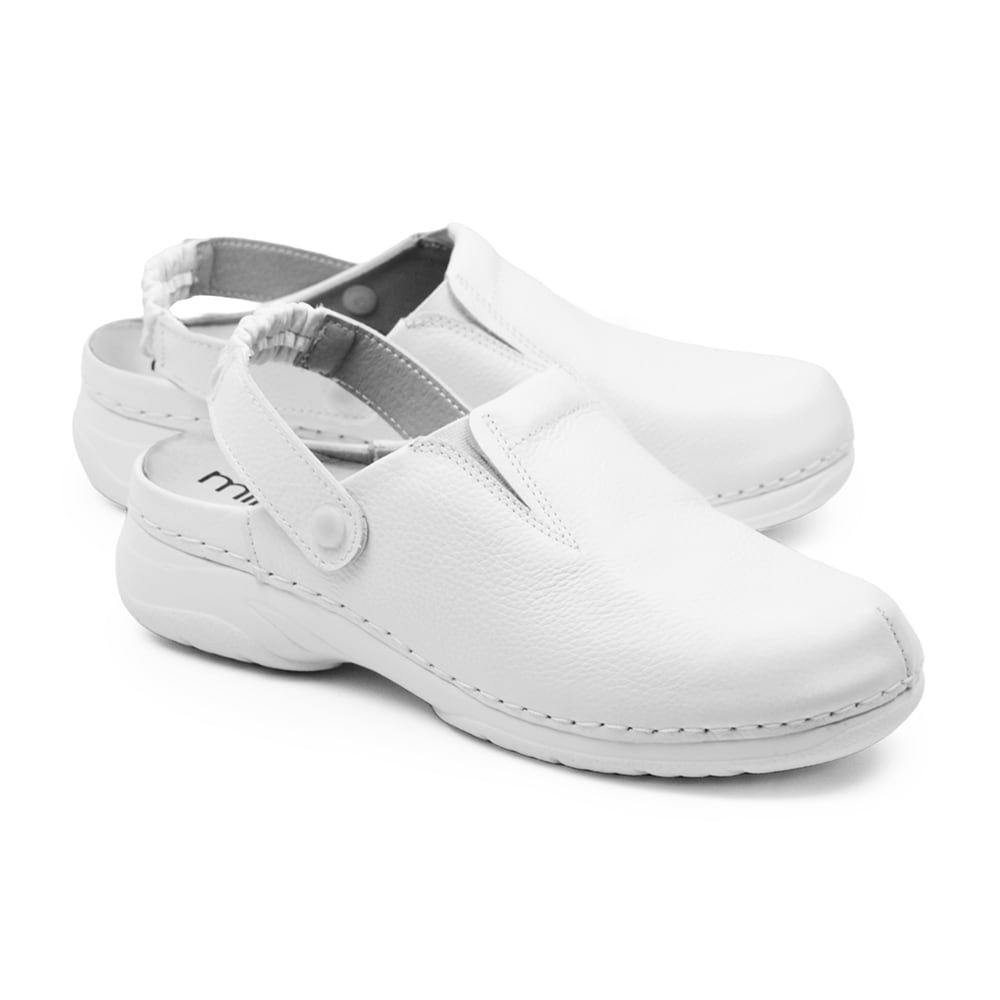 Minfot Arbetsskor Mjuk Toffel Vit