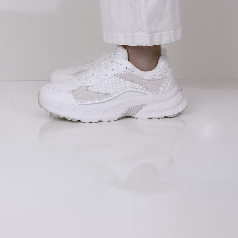 Minfot Sneaker Joy Dam Mesh Mocka Vit