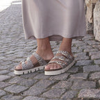 Minfot Upstep Lux Sandaler Dam Leopard Beige