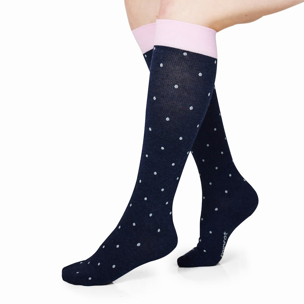 Minfot Stödstrumpor Bomull Eco Dot Grey 1-pack