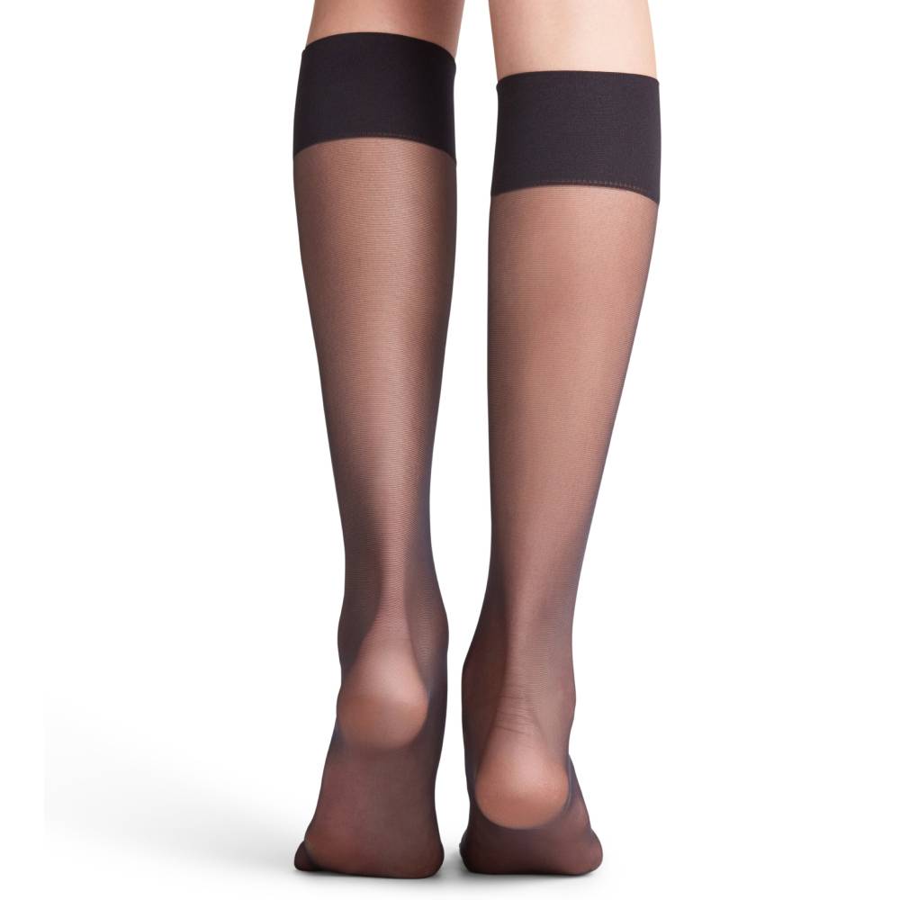 Falke Pure Matt Knästrumpor Dam Nylon 20 den Svart 1-pack