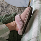 Minfot Lampaannahkatossut Slip on Duved pohjalla Pinkki