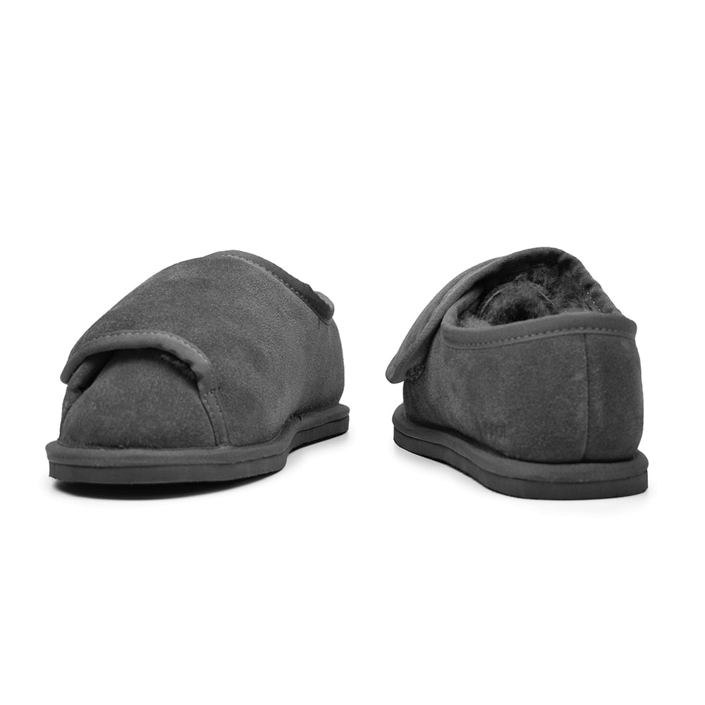 Minfot Fårskinnstofflor Öppningsbar Specialsko Molde Grå