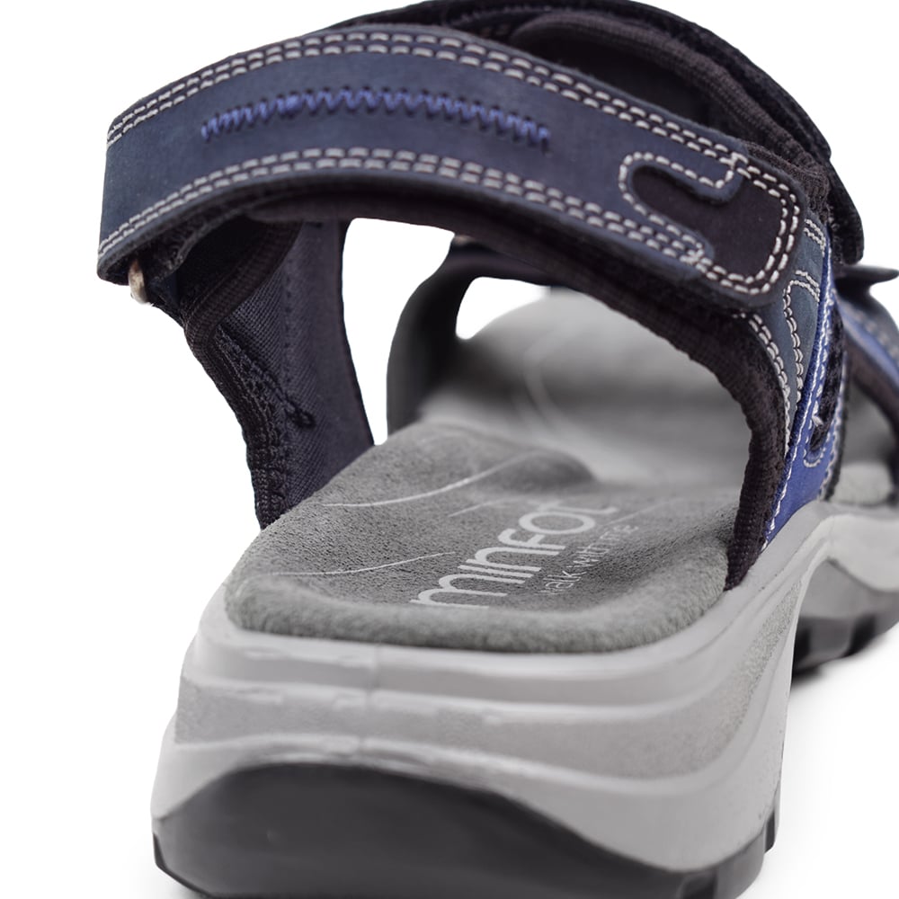 Minfot Sandhamn Sandaler Dam Nubuck Ocean Blue