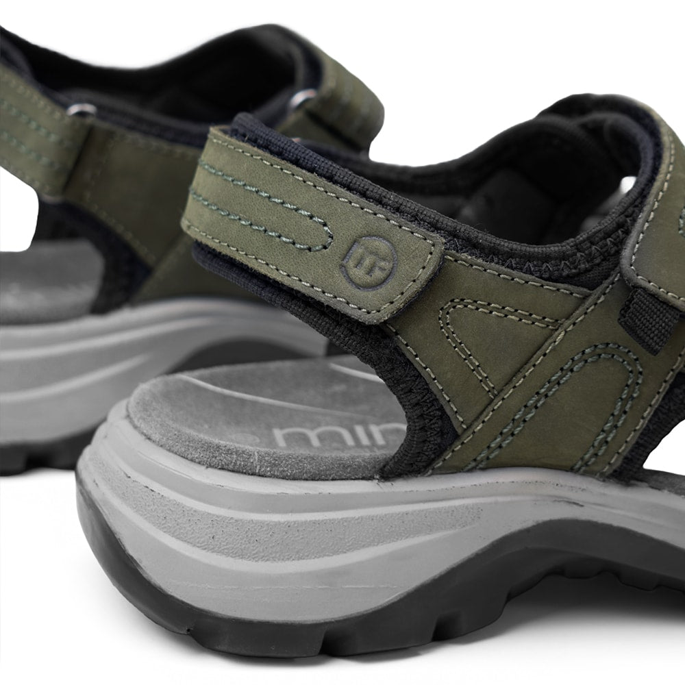Minfot Sandhamn Sandaler Dam Nubuck Olivgrön