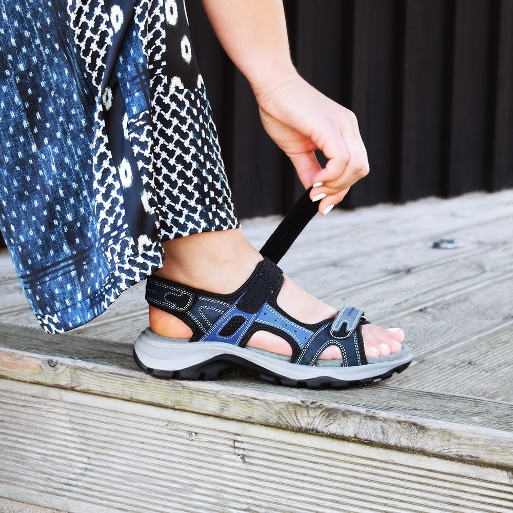 Minfot Sandhamn Sandaler Dam Nubuck Ocean Blue