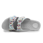 Minfot Massage Sandaler Blommig Vit