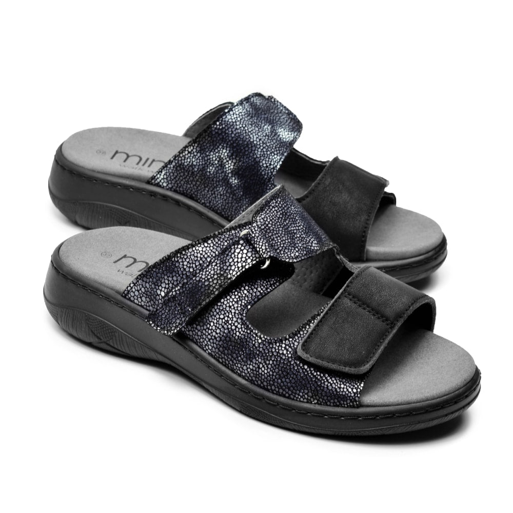 Minfot Sandaler Stretch Granit Svart