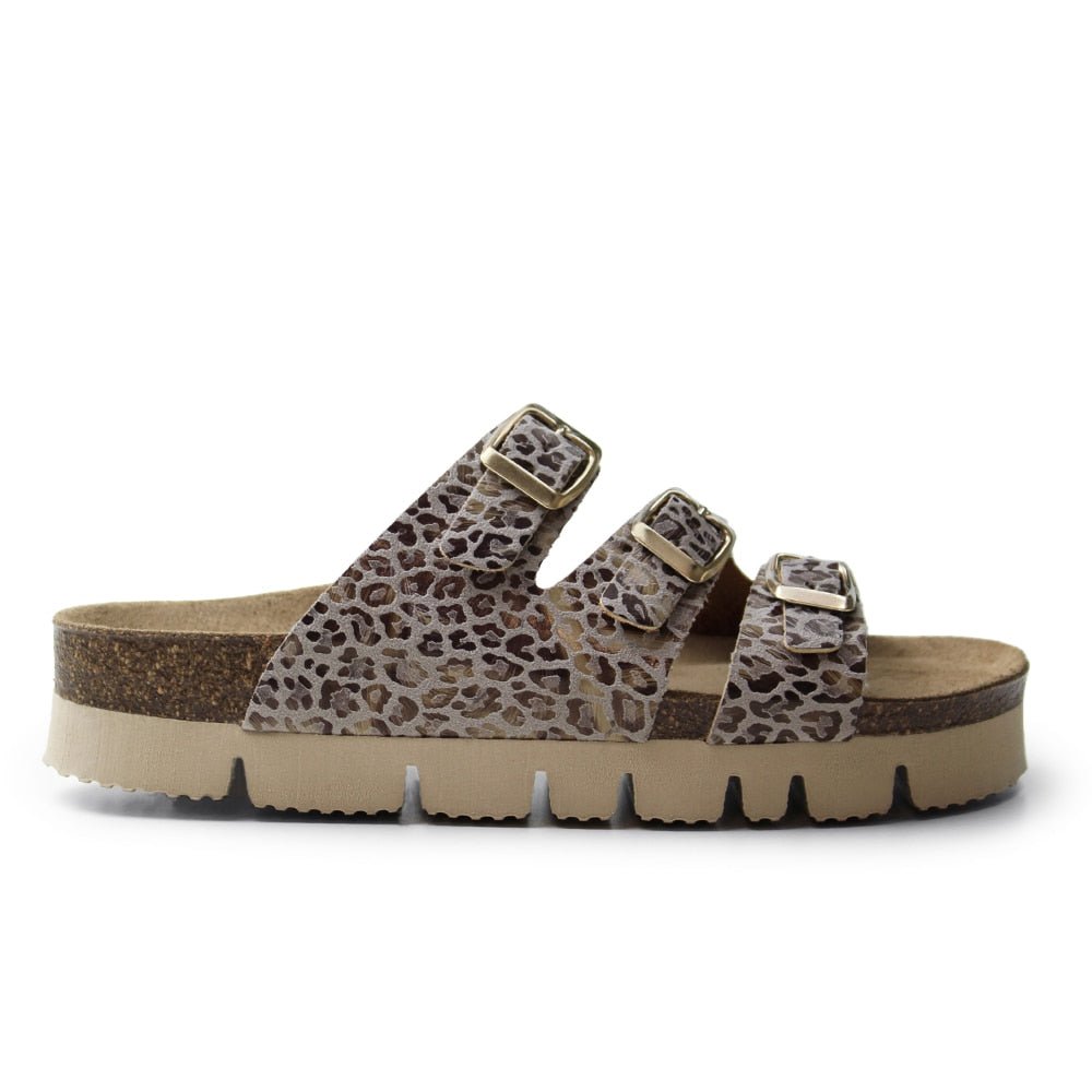 Minfot Upstep Lux Sandaler Dam Leopard Beige