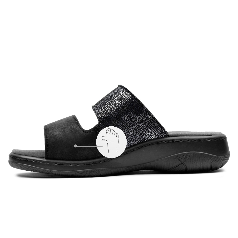 Minfot Sandaler Stretch Granit Svart