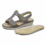 Suave Sandaler Dam Extra Bred Mocka Beige Tenn