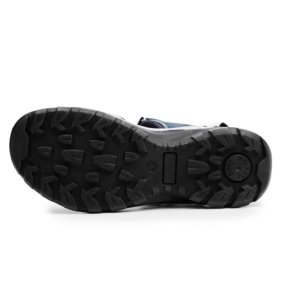 Minfot Sandhamn Sandaler Dam Nubuck Navy Pink