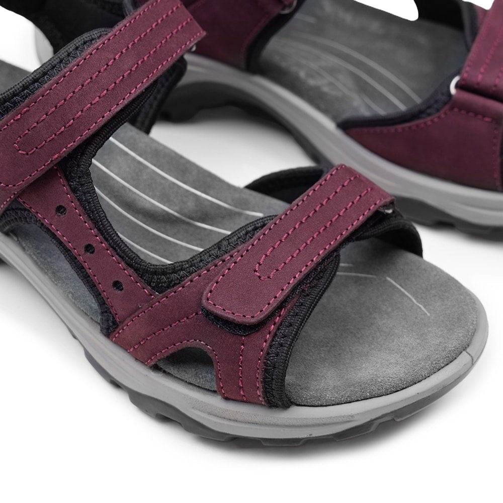 Minfot Sandhamn Sandaler Dam Nubuck Bordeaux