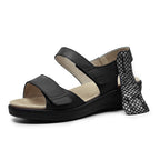 Suave Marilyn Sandaler Dam Extra Bred Skinn Svart