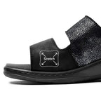 Minfot Sandaler Stretch Granit Svart