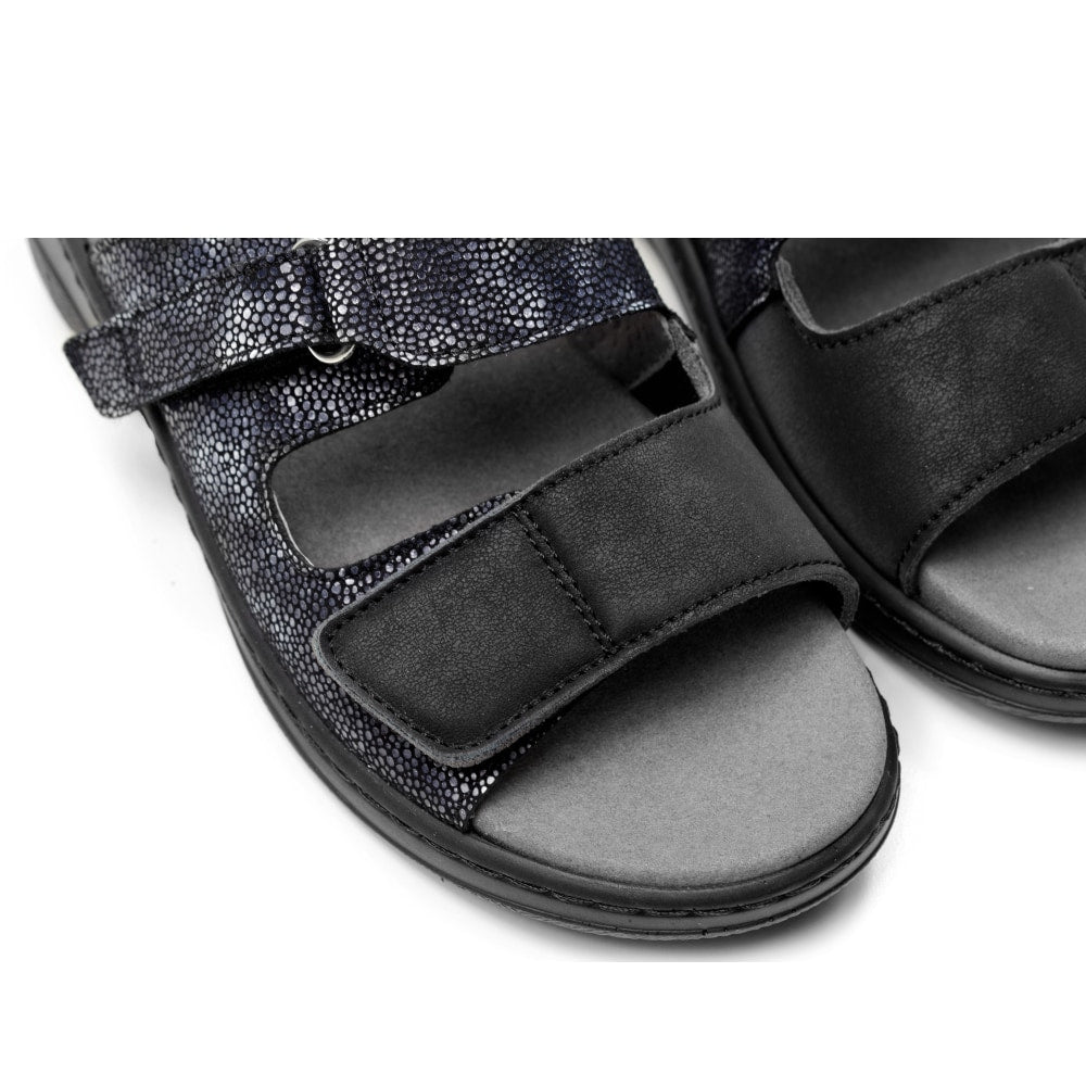 Minfot Sandaler Stretch Granit Svart