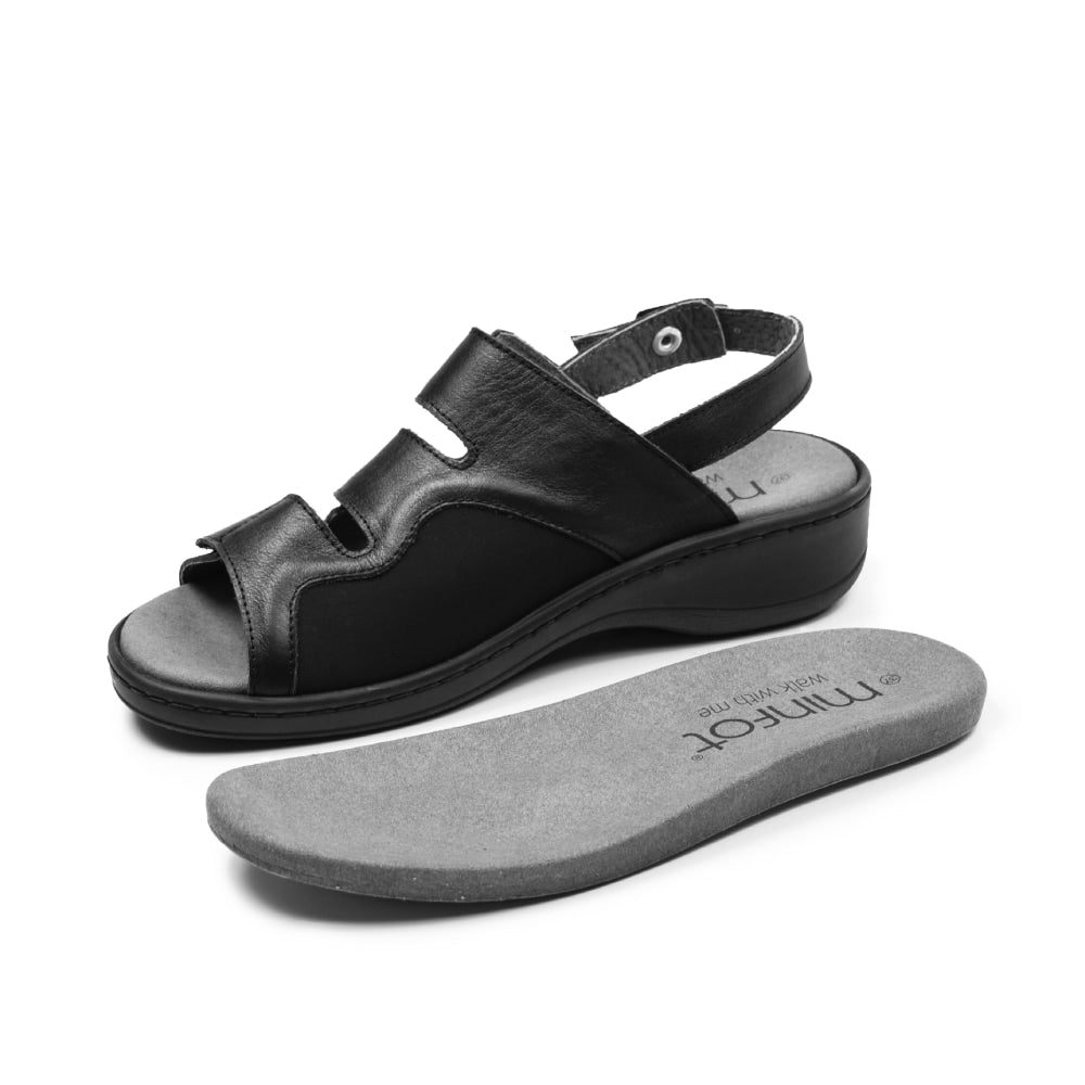 Minfot Sandaler Hallux Valgus Dahlia Hälrem Svart