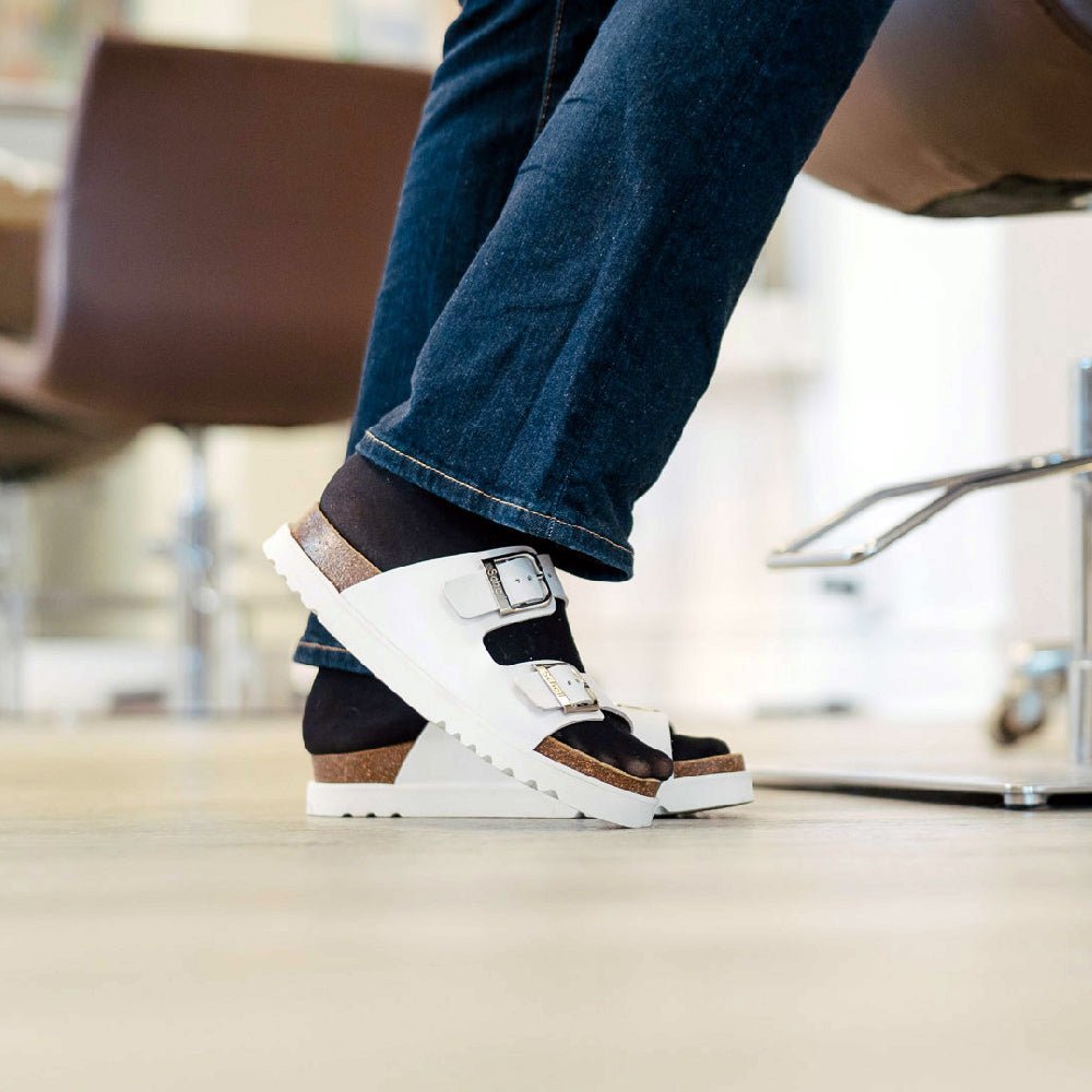 Scholl Sandaler Adapta Ilary Dam Läder Vit