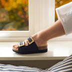 Scholl Monterey Sandaler Dam Svart Guld