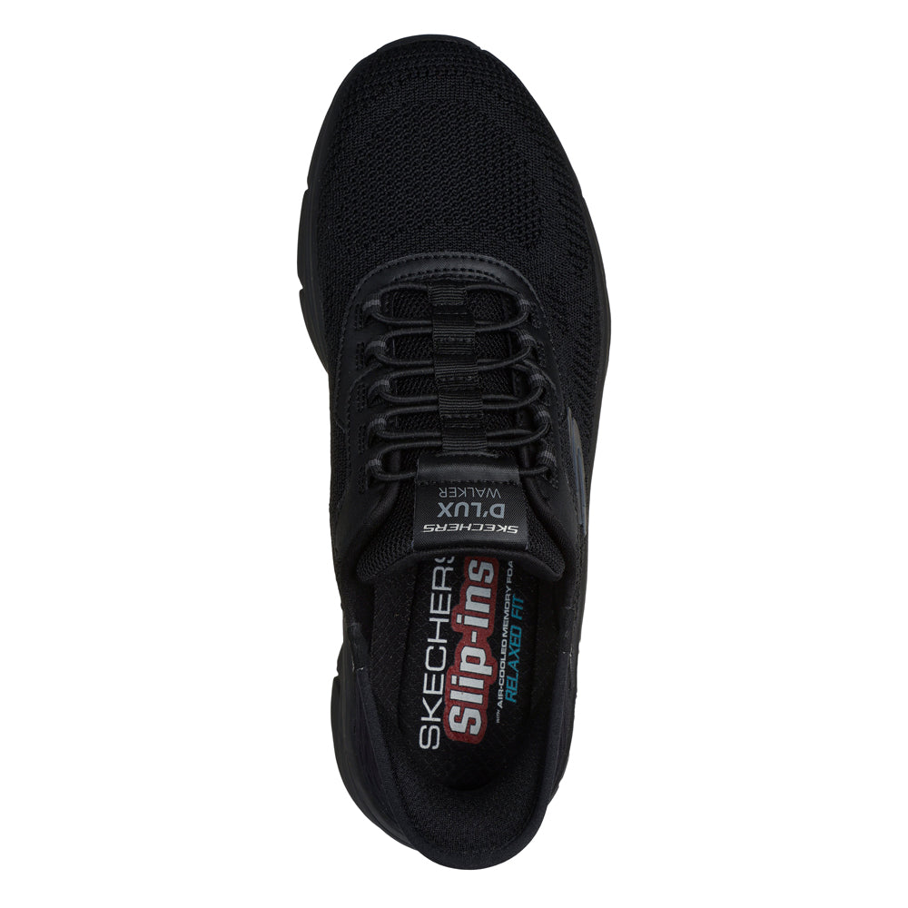 Skechers D Lux Walker 2.0 Sneakers Herr Slip-Ins Svart